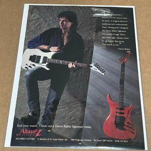 ALVAREZ ELECTRIC GUITARS - TREVOR RABIN of YES - 1993 Print Advertisement
